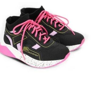 Stella McCartney Kids Black and Pink Sneakers